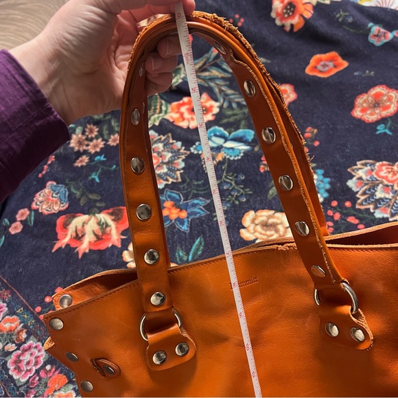 Hammitt Vibrant Orange large Leather Tote with Studs - Picture 11 of 11
